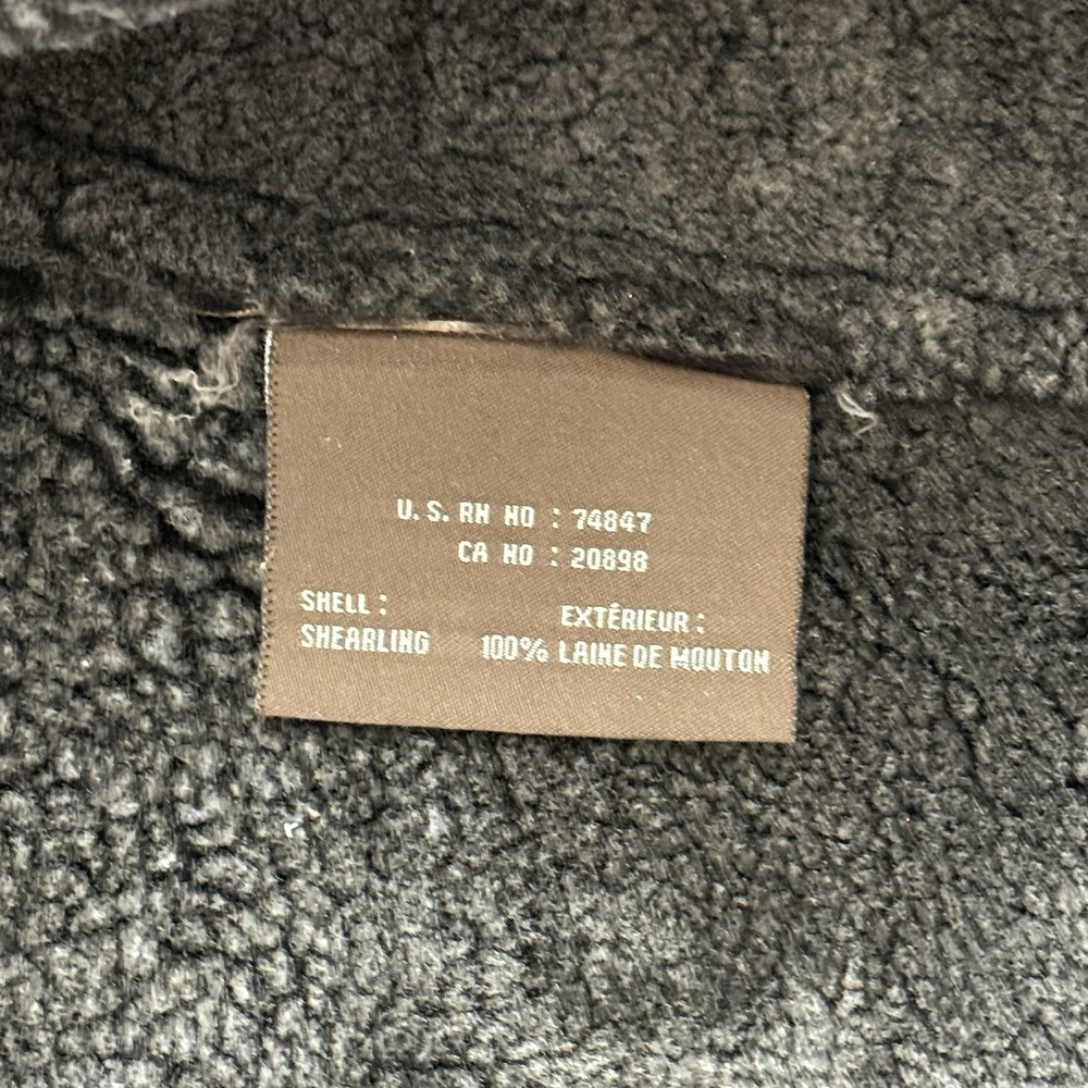 Johnston & Murphy Brown Leather Coat Sheep's Wool Lining Size Large - Picture 3 of 11